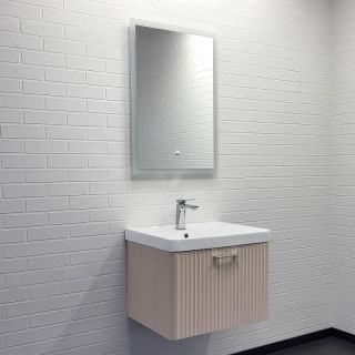 Тумба с раковиной Comforty Ангара 60 00-00021034 подвесная Дуб латте